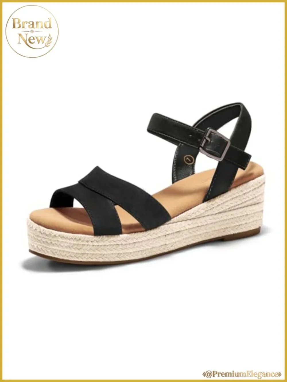 Womens Espadrille Wedge Platform Sandals Open Toe Buckle Ankle Strap